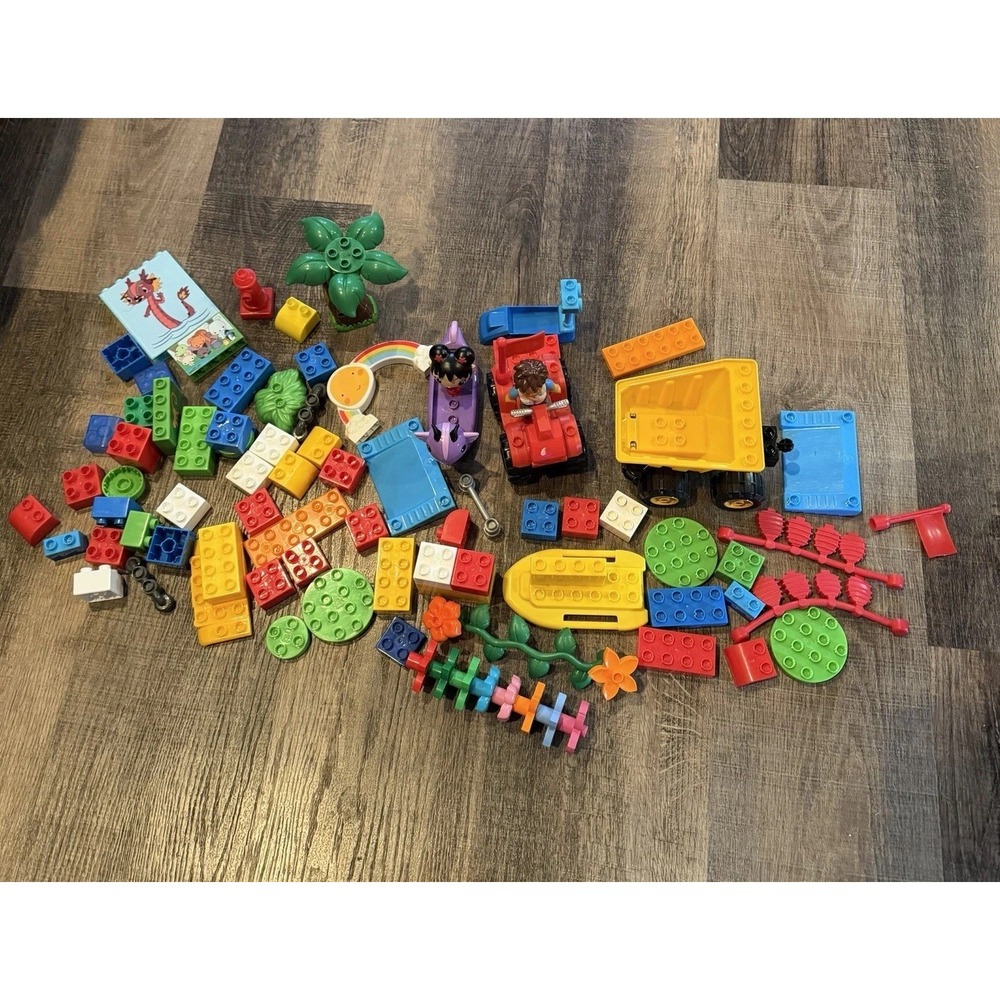 Mega Bloks 1st Builders Mixed Lot 60+ Pieces Figures ATV Dump Truck Accessories